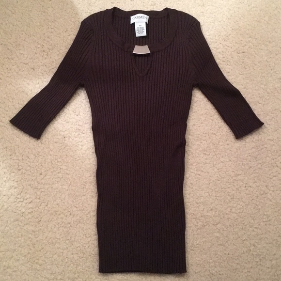 Carmen Marc Valvo Sweaters - NWOT brown sweater/shirt